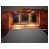 Huge bed set including headboards mirror cabinet l