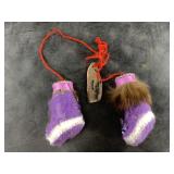 Hand made Native Alaskan yo yo with felt muk luks