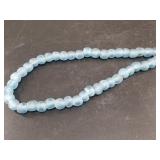 22" Strand of blue sand casted beads