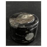 1.5" lidded fossil specimen jewelry box