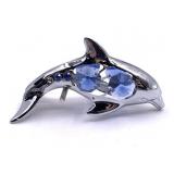 24kt Gold plated Austrian crystal dolphin