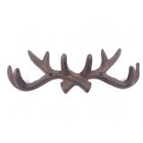 Cast iron antler wall mounted coat hook about 9.5"