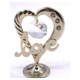 24kt Gold plated Austrian crystal LOVE figurine