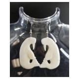 Pair of walrus ivory walrus earrings