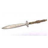 Vintage PNW totem poled handle letter opener from