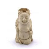 Old Chinese bone carving of Buddha 2.5"