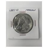 1885 O Morgan silver dollar  mid mint state