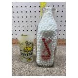 Winnebago Minnisota milk bottle and mn cup