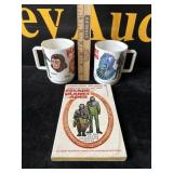 Vintage Planet of the Apes Plastic Mugs & Book