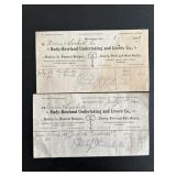 Antique Funeral Receipts Henderson, KY