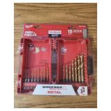 *NEW* Milwaukee 15pc. Red Helix Metal Drill Bits
