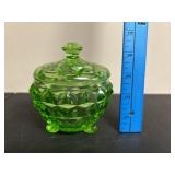 Uranium Glass Powder Jar