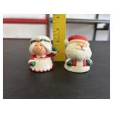 Vtg Hallmark Mr & Mrs Claus Salt & Pepper Shakers