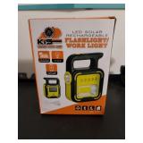 LED Solar Rechargeable Worklight Yellow