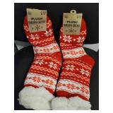 2pr Sherpa Plush Socks