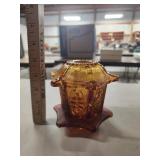 Fairy Lamp Amber Glass Pagoda Style