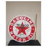 Metal Round Texaco Sign 35.5"