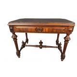 WALNUT VICTORIAN LIBRARY TABLE