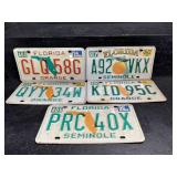LOT OF 5 ASSORTED FLORIDA LICENSE PLATES