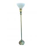 PAINT DECORATED ANTIQUE FLOOR LAMP