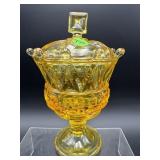 FOSTORIA CROWN YELLOW CANDY DISH