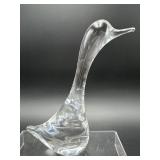 DAUM FRANCE CRYSTAL LONG NECK GOOSE