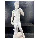 LARGE TALL SOLID CHALKWARE NUDE STATUE