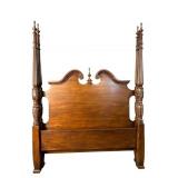 CHERRY QUEEN SIZE WHEAT CARVED TALL POSTER BED