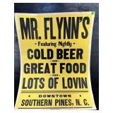 MR FLYNNS COLD BEER ADVERTISEMENT