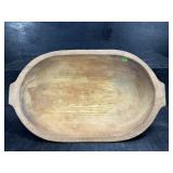 LARGE WOODEN ANTIQUE DOUGH BOWL