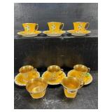 LOT OF DEMITASSE CROWN DEVON ENGLAND CUPS AND