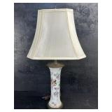 ANTIQUE PORCELAIN LAMP, DOUBLE SOCKET