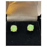 BEAUTIFUL STERLING SILVER OPAL EARRINGS