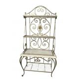 IRON MARBLE TOP BAKERS RACK