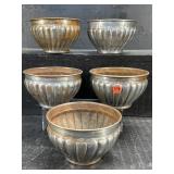 LOT OF 5 SILVERPLATE 5 3/4 IN BOWLS