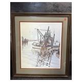 FISHING BOAT PORT PRINT