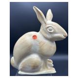 LARGE CERAMIC SITTING RABBIT FIGURE