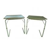 2 PLASTIC TABLE MATE FOLDING TABLES