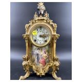 ANTIQUE NEW HAVEN ORNATE MANTEL CLOCK