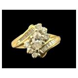 14K YG DIAMOND RING