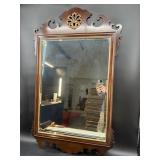 LARGE DREXEL MAHOGANY CHIPPENDALE MIRROR