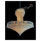 LARGE CRYSTAL WATERFALL CHANDELIER