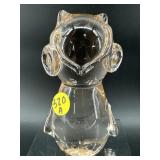 ART GLASS OWL FIGURINE PAPERWEIGHT