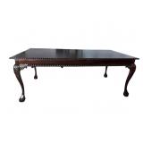 SOLID MAHOGANY CHIPPENDALE DINING ROOM TABLE