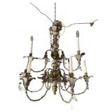 LARGE 2 TIER METAL TOWLE CHANDELIER