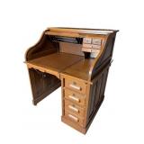 OAK S ROLL ROLL TOP DESK