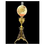 RENAISSANCE VICTORIAN BRASS BANQUET LAMP