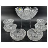 CUT GLASS BERRY SET