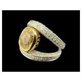 18K WHITE AND YELLOW GOLD ALEX CAUFFMAN SAPPHIRE