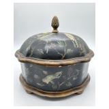 LARGE BIRD COVERED DECORATOR BOX